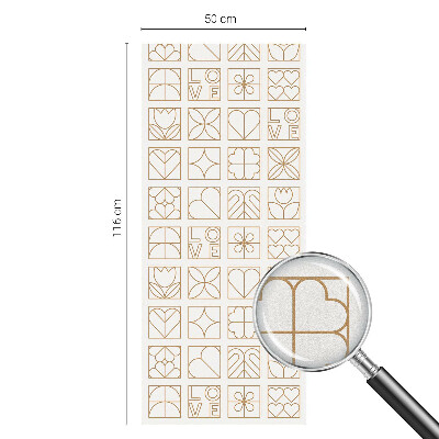 Zelfklevende anti inkijk folie glas in lood Geometrische liefde