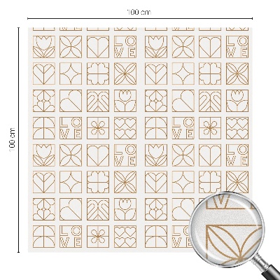 Zelfklevende anti inkijk folie glas in lood Geometrische liefde