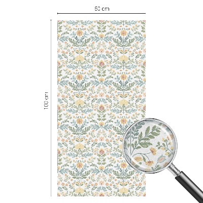 Zelfklevende raamfolie glas in lood Bloemensymmetrie