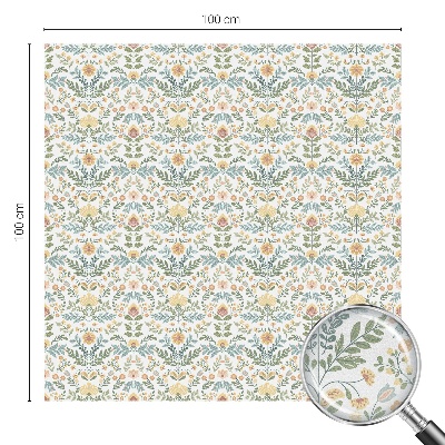 Zelfklevende raamfolie glas in lood Bloemensymmetrie