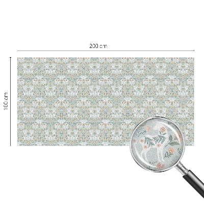 Zonwerende raamfolie glas in lood Hertenbloemen