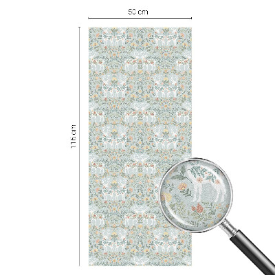 Zonwerende raamfolie glas in lood Hertenbloemen