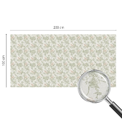 Zelfklevende anti inkijk folie glas in lood Vogels planten