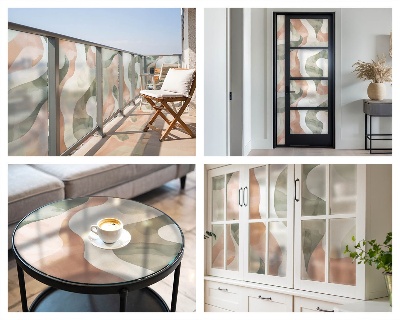 Anti inkijk raamfolie Kleurrijke golven