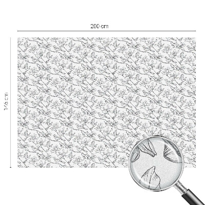 Zonwerende raamfolie Vogels en bloemen