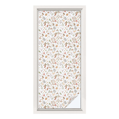 Zelfklevende anti inkijk folie glas in lood Herfstpatronen