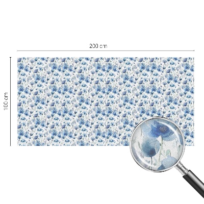 Zonwerende raamfolie glas in lood Aquarelbloemen