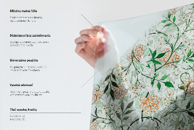 Zonwerende raamfolie glas in lood Aquarelbloemen