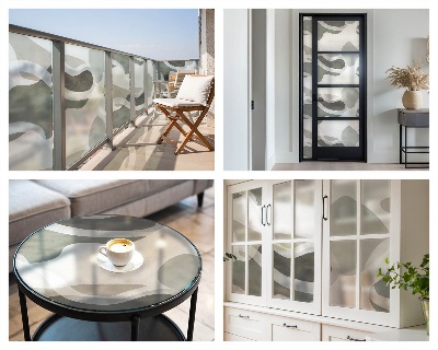 Anti inkijk raamfolie Organisch patroon