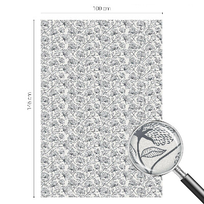 Zelfklevende anti inkijk folie glas in lood Botanisch motief