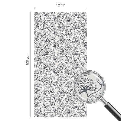 Zelfklevende anti inkijk folie glas in lood Botanisch motief