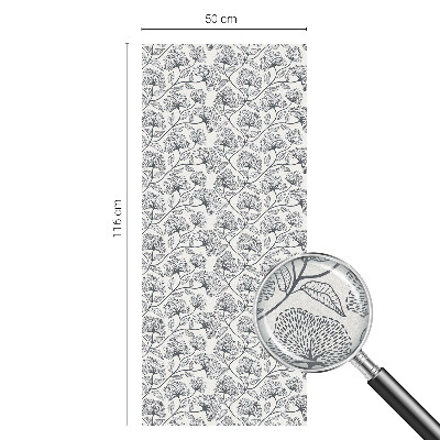 Zelfklevende anti inkijk folie glas in lood Botanisch motief