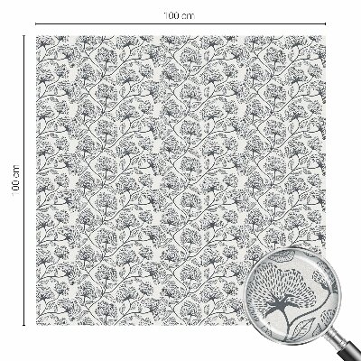 Zelfklevende anti inkijk folie glas in lood Botanisch motief