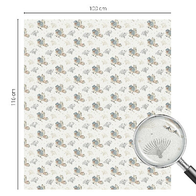 Zonwerende raamfolie glas in lood Vogels patroon