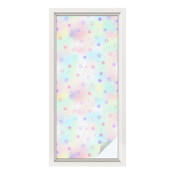 Zelfklevende raamfolie glas in lood Regenboogpatronen