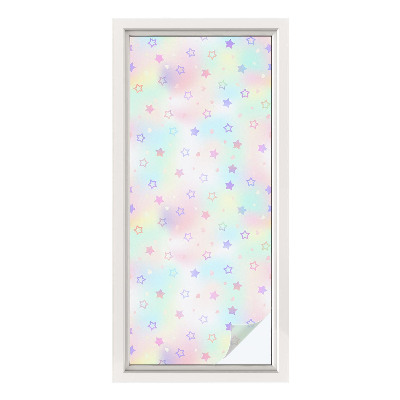 Zelfklevende raamfolie glas in lood Regenboogpatronen