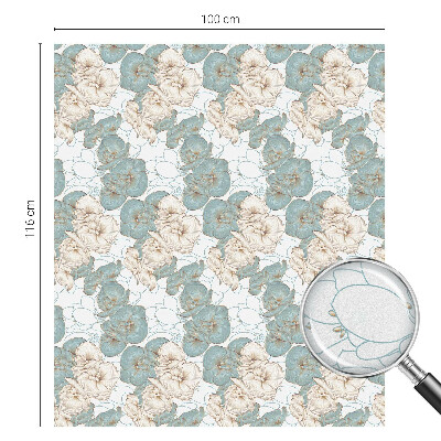 Zelfklevende raamfolie glas in lood Delicate bloemen