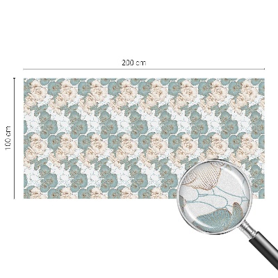 Zelfklevende raamfolie glas in lood Delicate bloemen