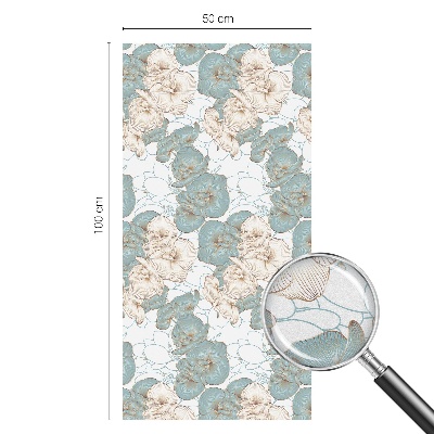 Zelfklevende raamfolie glas in lood Delicate bloemen