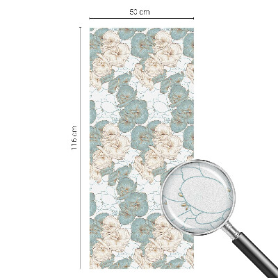 Zelfklevende raamfolie glas in lood Delicate bloemen