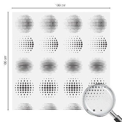 Zelfklevende raamfolie glas in lood Gestippelde cirkels