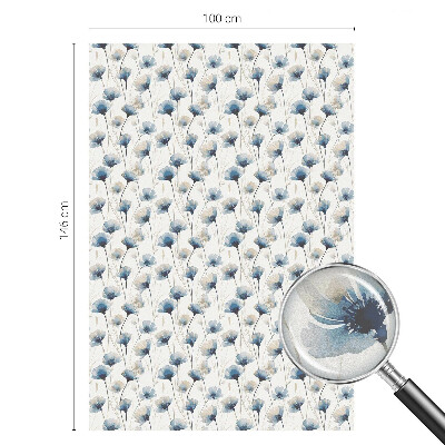 Anti inkijk raamfolie Blauwe bloemen