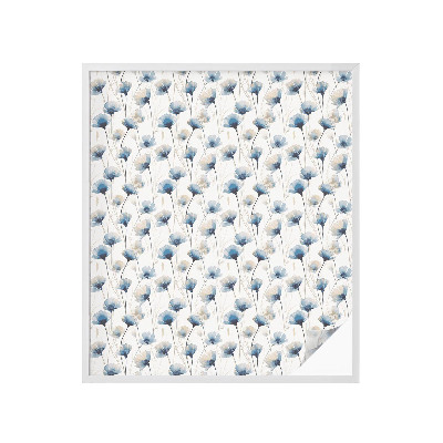 Anti inkijk raamfolie Blauwe bloemen