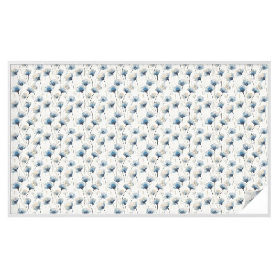 Anti inkijk raamfolie Blauwe bloemen