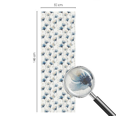Anti inkijk raamfolie Blauwe bloemen