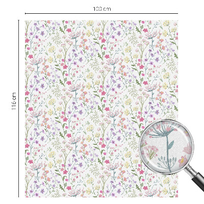 Zelfklevende anti inkijk folie glas in lood Bloemenweide