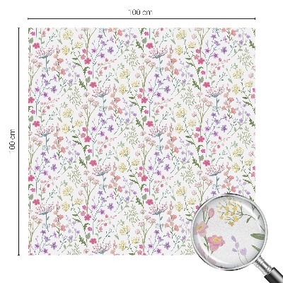 Zelfklevende anti inkijk folie glas in lood Bloemenweide