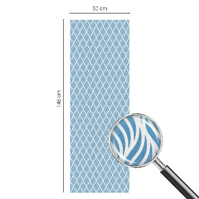 Zelfklevende raamfolie glas in lood Blauwe golven