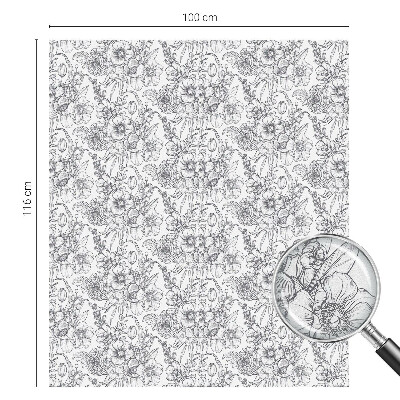 Zonwerende raamfolie glas in lood Floristische elegantie