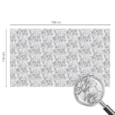 Zonwerende raamfolie glas in lood Floristische elegantie