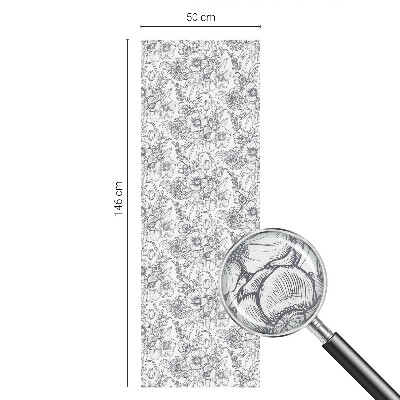 Zonwerende raamfolie glas in lood Floristische elegantie