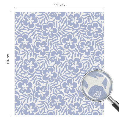 Zelfklevende anti inkijk folie glas in lood Hibiscusbloemen