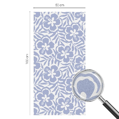 Zelfklevende anti inkijk folie glas in lood Hibiscusbloemen