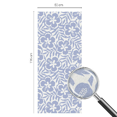 Zelfklevende anti inkijk folie glas in lood Hibiscusbloemen