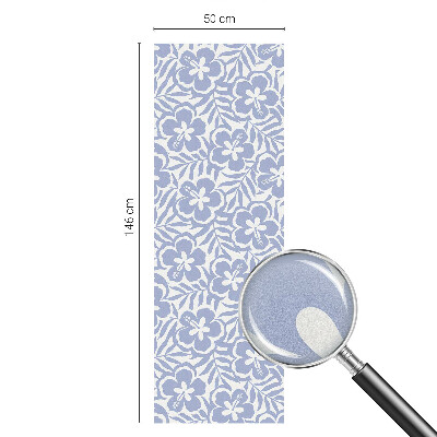 Zelfklevende anti inkijk folie glas in lood Hibiscusbloemen