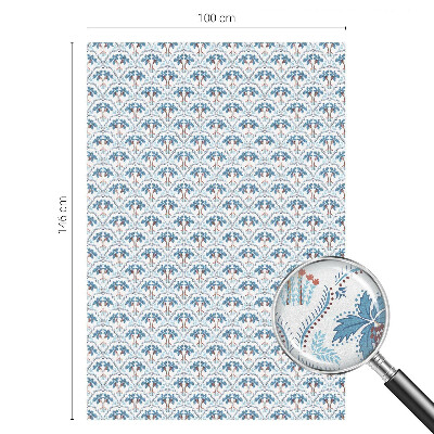 Zelfklevende raamfolie glas in lood Blauwe palmbomen