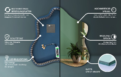 Spiegel spetter LED-verlichte