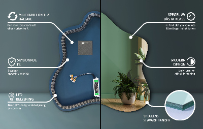 Spiegel spetter LED-verlichte