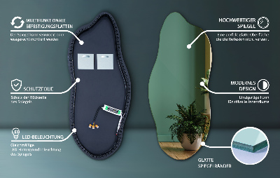 Onregelmatige spiegel met led innovatief