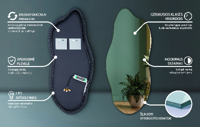 Onregelmatige spiegel met led innovatief