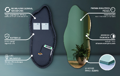 Onregelmatige spiegel met led innovatief