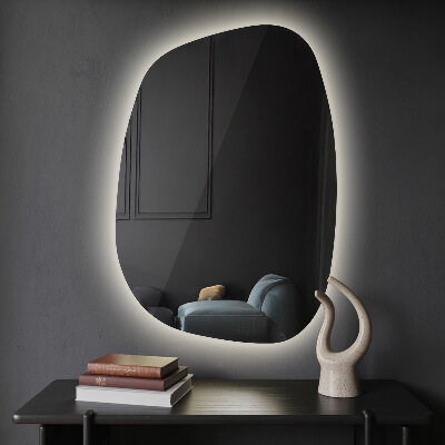 Asymmetrische spiegel met verlichting spetter