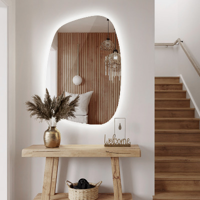 Asymmetrische spiegel met verlichting spetter