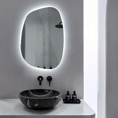Asymmetrische spiegel met verlichting spetter