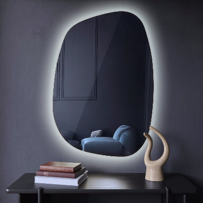 Asymmetrische spiegel met verlichting spetter