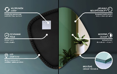 Organische vorm spiegel LED moderne uitstraling